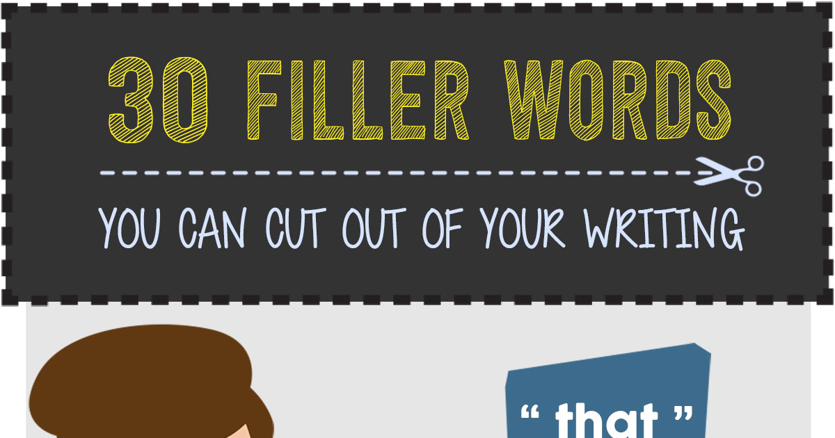 30 Filler Words You Can Cut Out Of Your Writing Infographic 